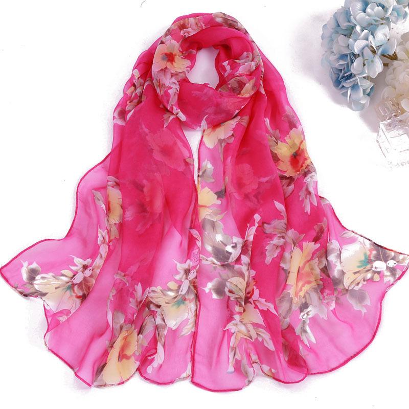 Women's Winter Long Fashion Chiffon Printed Decorative Scarf