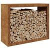 VidaXL Portant de bois de chauffage 100x40x80 cm acier résistant aux intempéries, magasin de bûches, porte-bûches de 850981