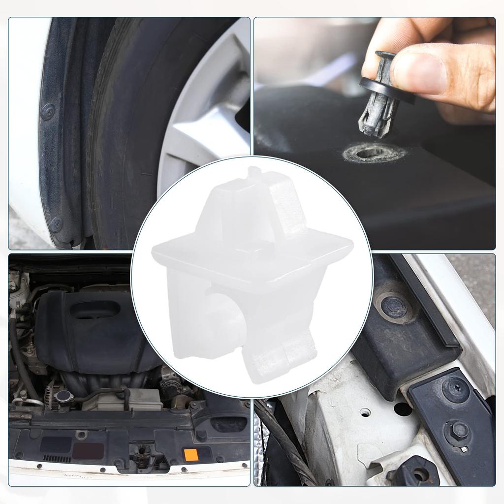 ACROPIX Зажим-фиксатор для стойки капота, Белый, 1 шт. для Honda, Совместим с Accord CR-V