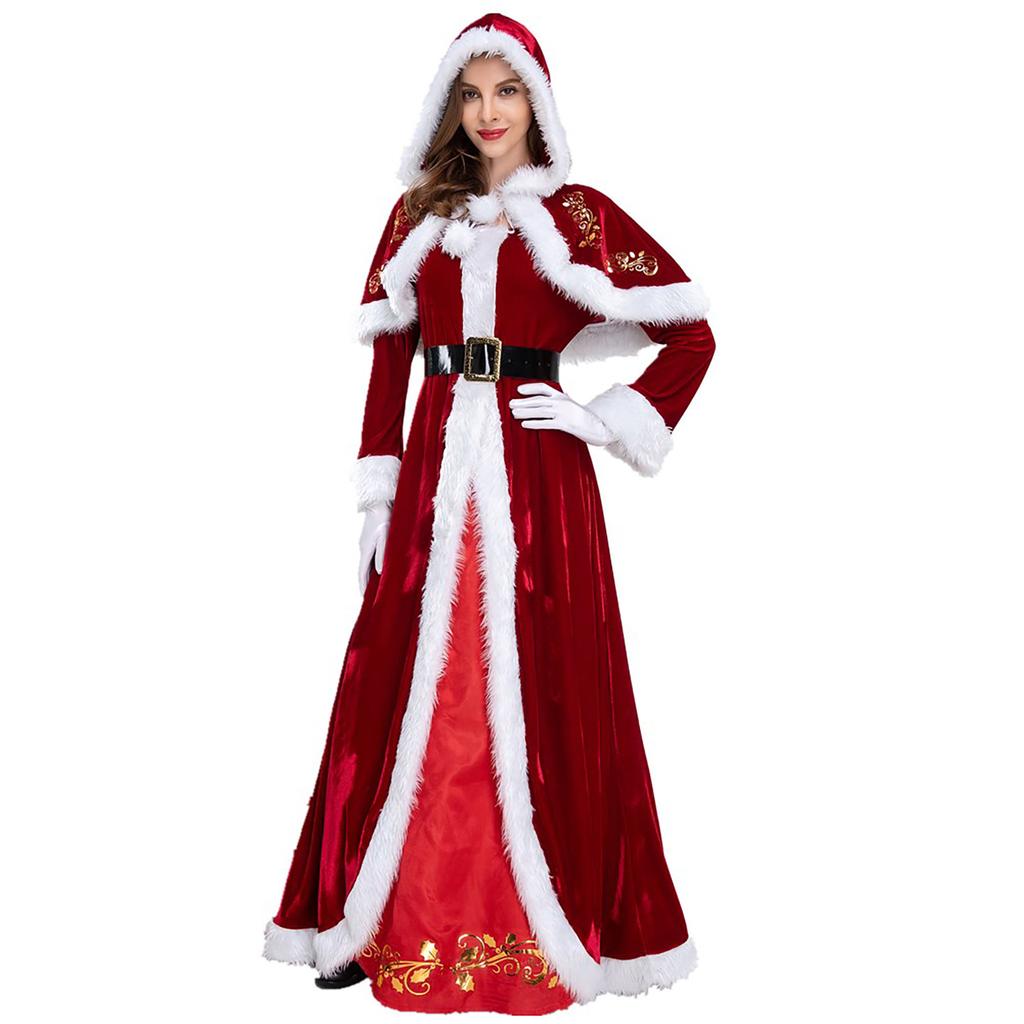 Fashion Women Christmas Cosplay Princess Dress Vintage Witch Dress