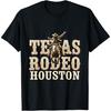 Хьюстон Техас Родео Винтажная Вестерн Ретро Ковбойская Футболка(1)