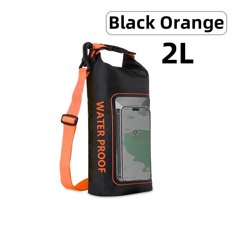 Водонепроницаемая сумка Dry Bag 2л/5л с сенсорным экраном для плавания, водонепроницаемая ПВХ сумка для рафтинга, плавания, плечевая сумка для активного отдыха, сумка для хранения доски для серфинга, каяка