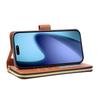 For iPhone 17 Pro Case 9 Card Slots Zipper Pocket PU Leather Cover with Wrist Strap