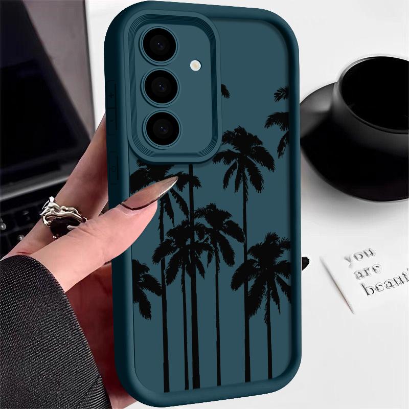 Для Samsung S25 S24 S23 S22 S21 Ultra A55 A54 A53 A52 A35 A34 A15 A14 5g Coconut Tree противоударный силиконовый мягкий защитный чехол для объектива цветной чехол