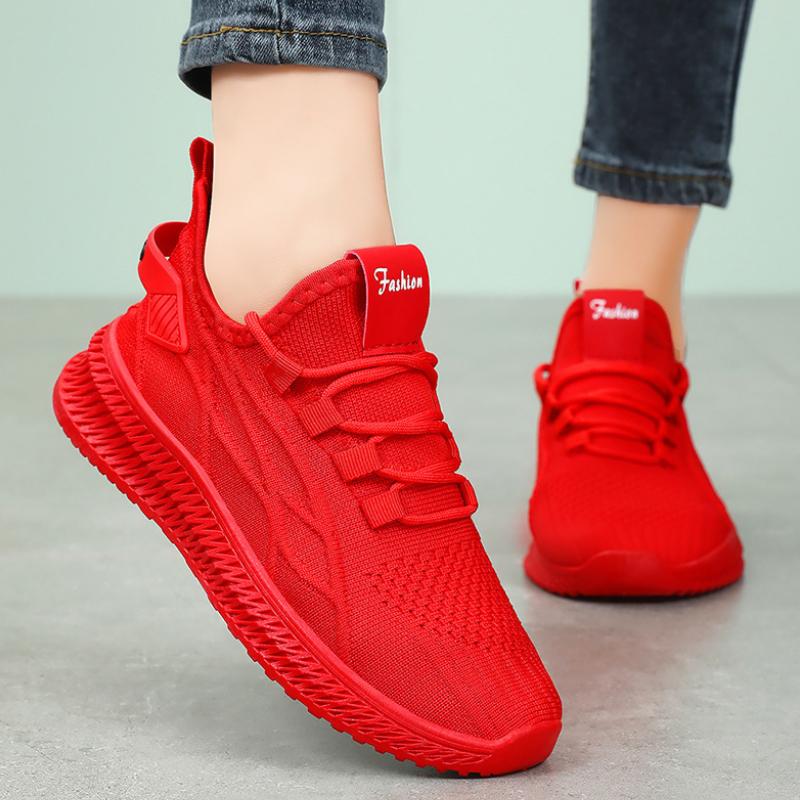 Мода Женская повседневная обувь Дышащая сетчатая обувь для ходьбы на шнуровке на платформе Вулканизированная обувь Женские кроссовки для бега на открытом воздухе Кроссовки для женщин
