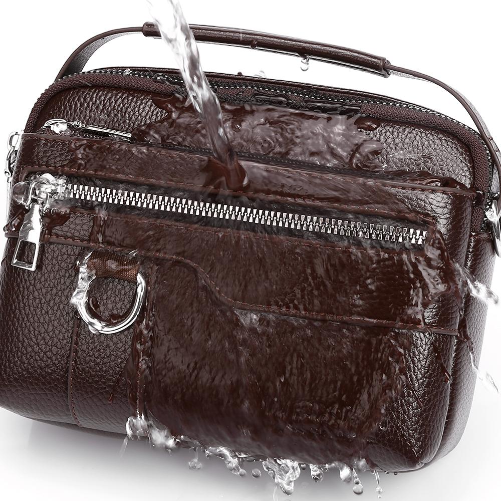 WEIXIER Мужская кожаная сумка-мессенджер Водонепроницаемая сумка через плечо Сумка-портфель Сумка-планшет Дорожная рабочая сумка