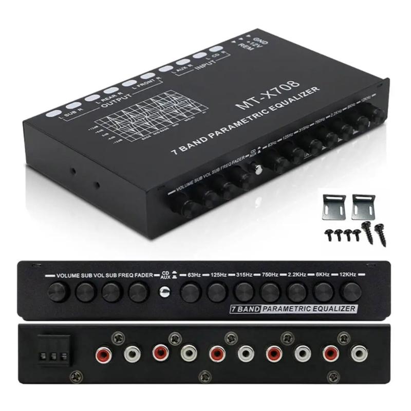 7 Band Car Stereo Equalizer Offering Customizable Sound Setting for Ultimately Listening Pleasure Enhanced Sound Quality
