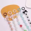 Gradient Bowknot Pendant Acrylic Phone Lanyard DIY Burst Bead Chain Keyring  Bag Accessories
