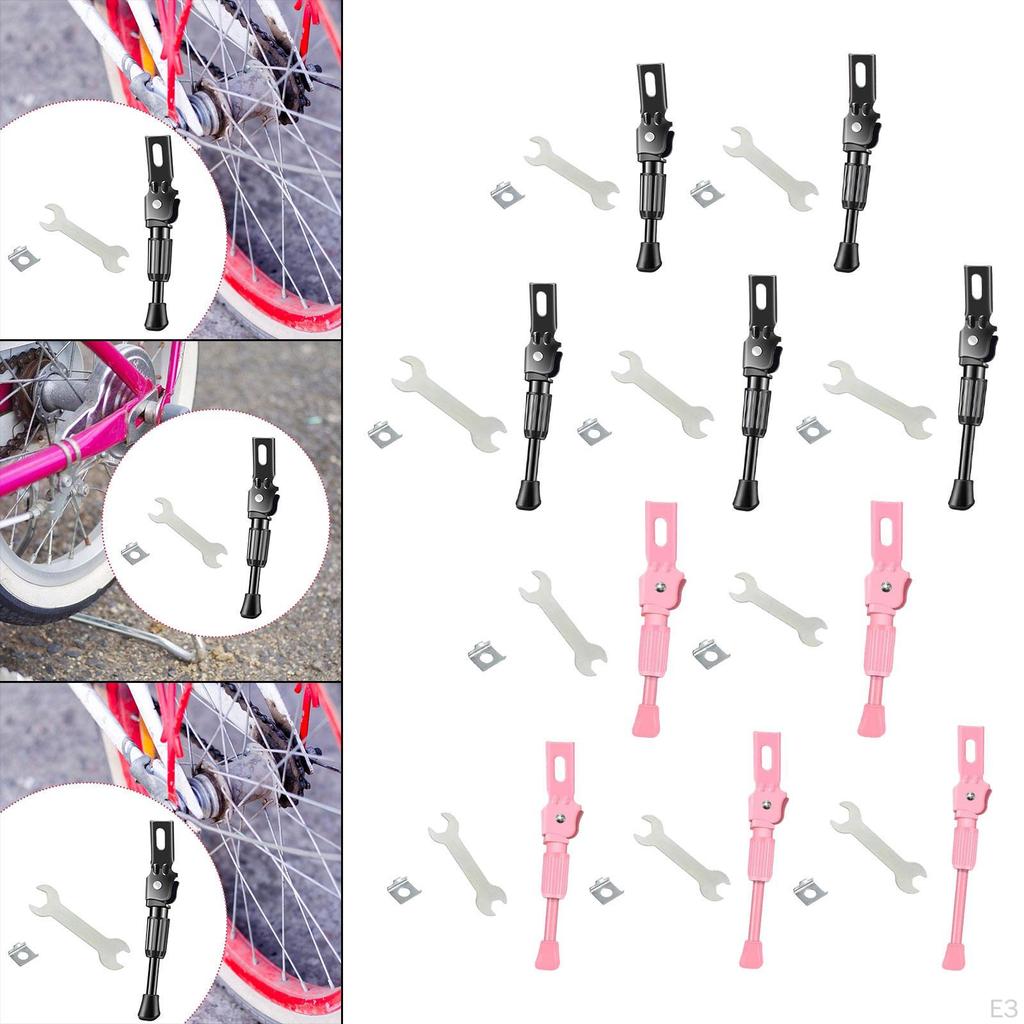 Adjustable Kickstand for Kids Bicycle, Side Support Mountain Bikes