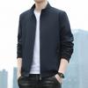 Autumn and Winter New Jacket Men's Stand-up Collar Casual Dad Jacket Medium and Old Coat
