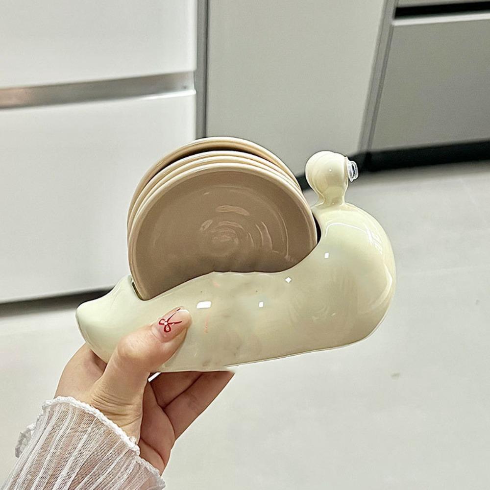 Кухонный органайзер Керамическая улитка Маленькое блюдце Многофункциональное Милое блюдце для соуса Домашняя тарелка для закусок Салат