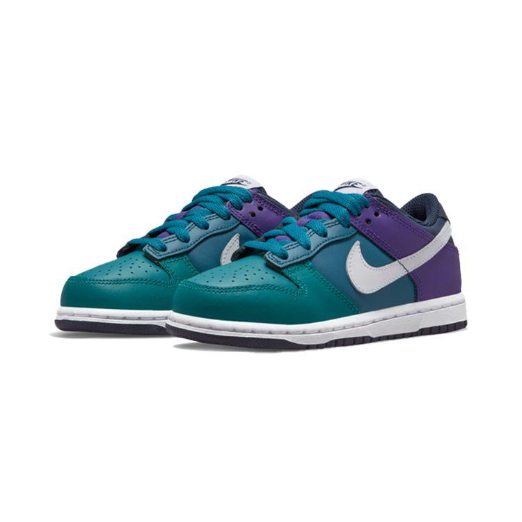 Nike Кроссовки Dunk Vintage Низкие Скейтбордические Сине-Фиолетовые Детские Возраст 3-7 Лет DH9756-300
