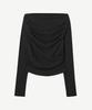 MIXXO Футболка с длинным рукавом и сборками, с открытыми плечами_Miwlwg31Ss