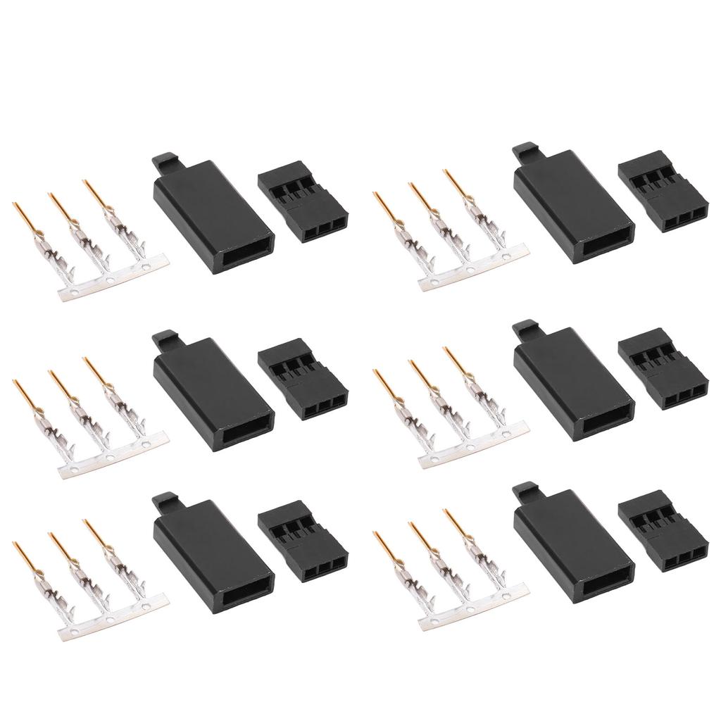 100Set RC Servo Connector Kit 3 Pin Housing JST Connector Header 11.041 with Hook For Model Airplane