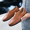 Men's Leather Leather Shoes Business Leather Shoes Fashionable Lazy Leather Shoes Flat Shoes 37-46