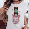 Летний топ с круглым вырезом и принтом 3D City Girls, модные повседневные футболки с короткими рукавами для женщин