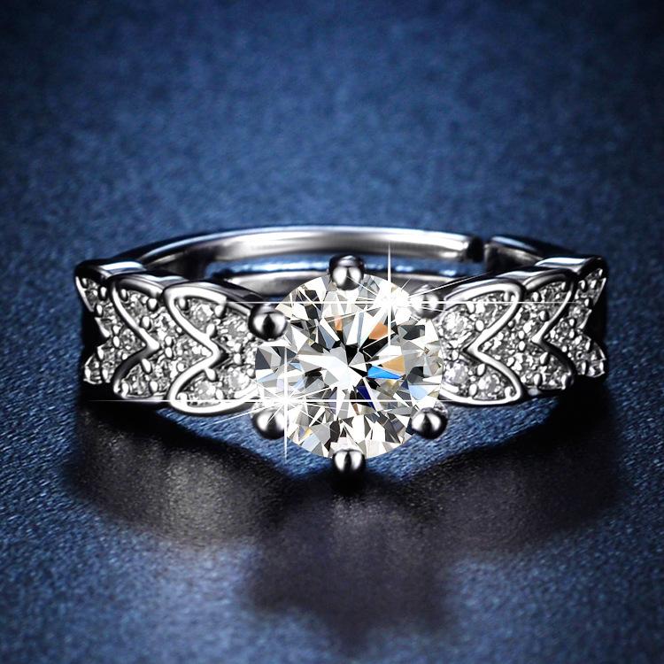 Серебряное перо кольцо Girl Ins Personality Fashion Trend Кольцо на указательный палец с японским микроинкрустированным цирконием Лист Открытое кольцо