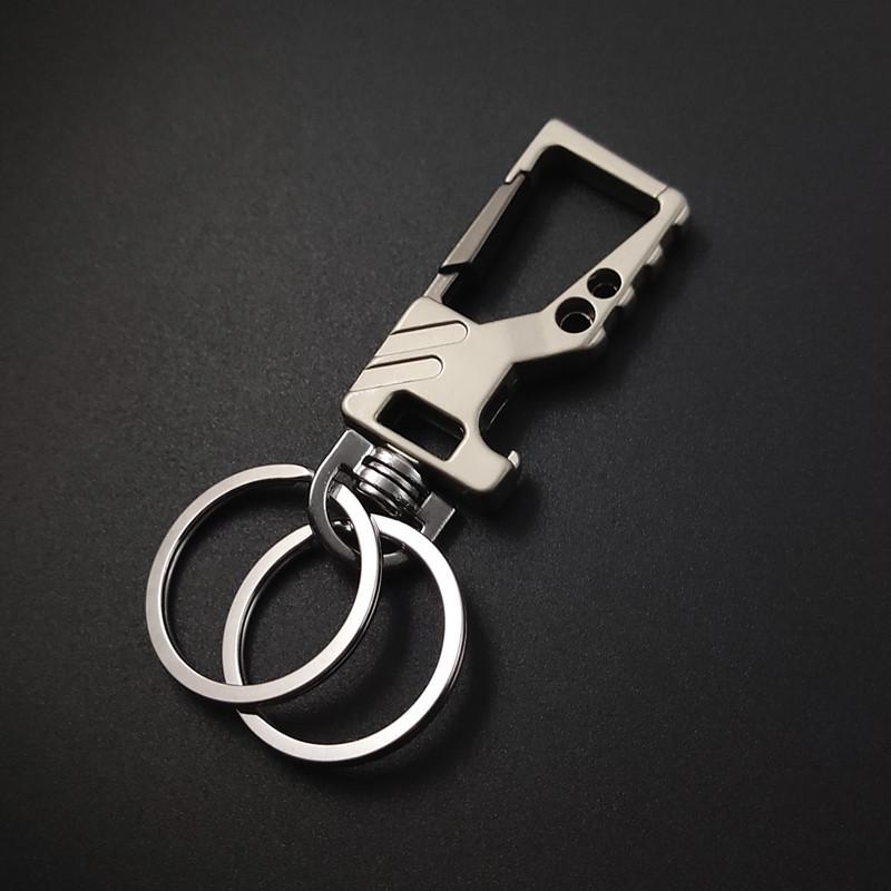 Multifunctional Men's Key Chain Metal Belt Clip Anti Loss Buckle Keychain Accessories Keychain Bottle Opener Pendant