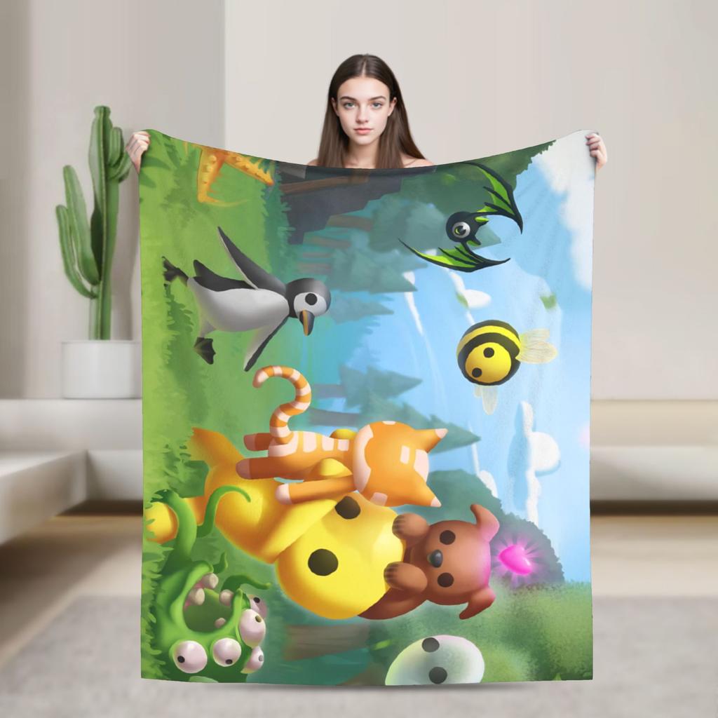 Wobbly Life Sandbox Game Fashion Blanket Cartoon Funny Flannel Novelty Warm Throw Fashion Blankets for Coverlet Decoration Outdoor