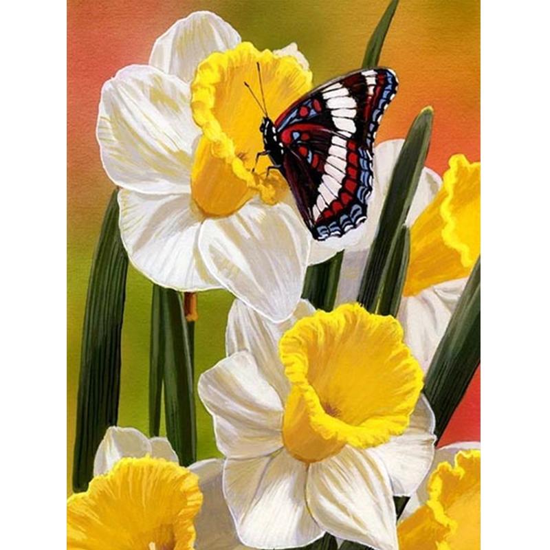 5D DIY Алмазная вышивка Бабочка Полный дрель Алмазная картина Животное Мозаика Искусство Новое поступление Декор для дома