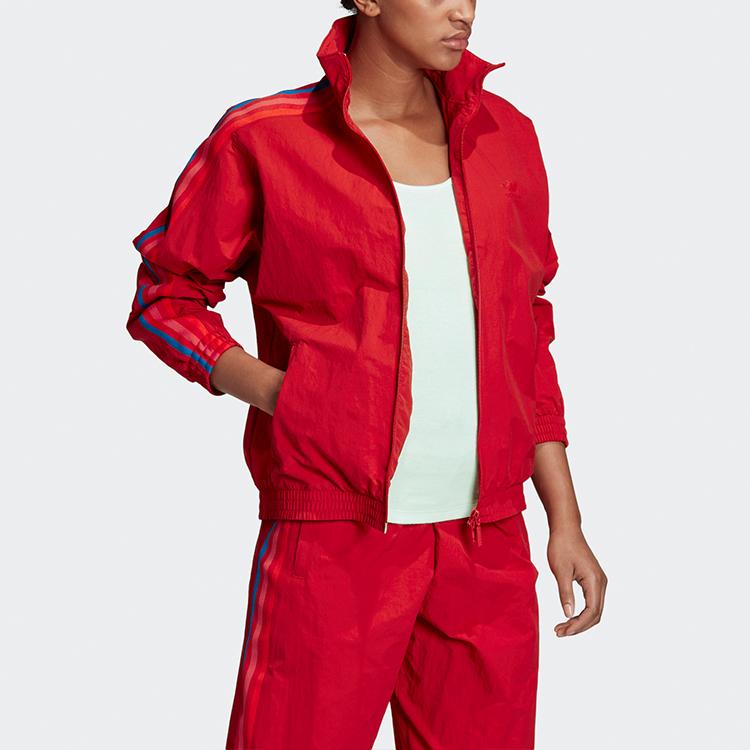 adidas Спортивная куртка Originals с воротником-стойкой, повседневная куртка для бега, женские куртки, светло-пурпурный GD2237