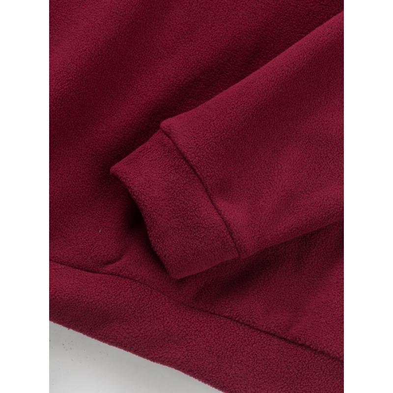 Men S Solid Half Zip Casual Stand Collar Long Sleeve Sweatshirt