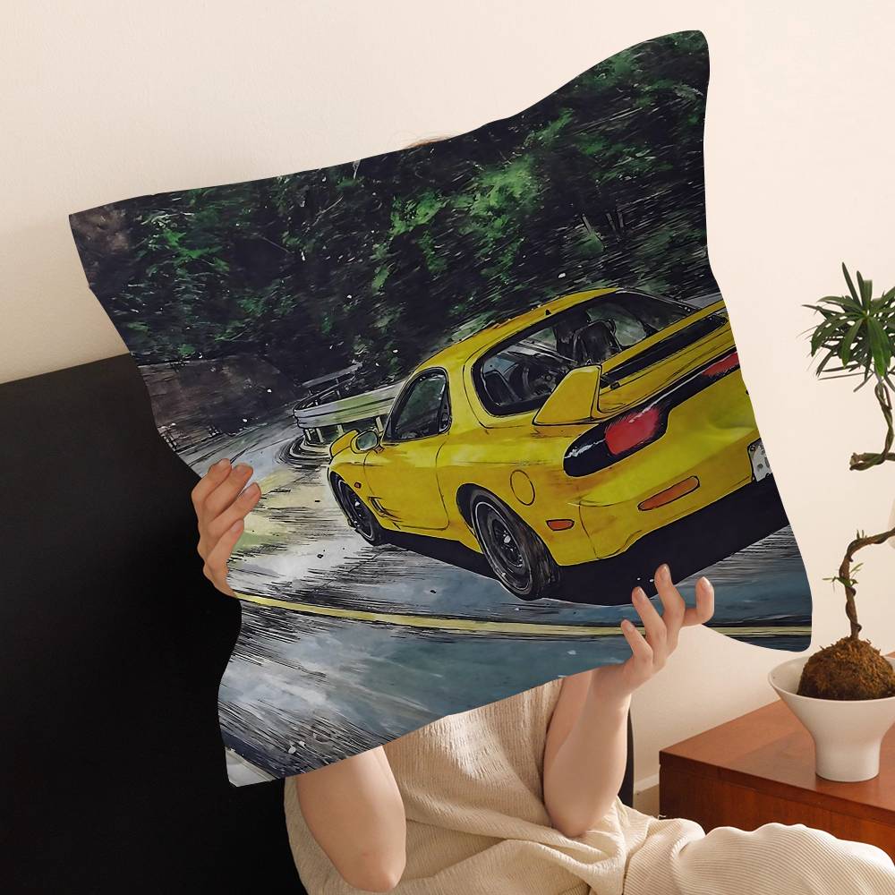 Подушка с изображением Initial D Чехол на подушку для дивана Декор для комнаты Подарок для детей