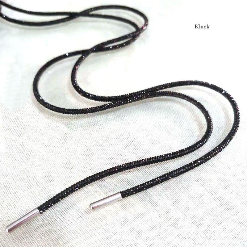 1 шт., шнурки для обуви со стразами, роскошные радужные бриллиантовые шнурки для обуви, кроссовки, круглые шнурки, 100 см