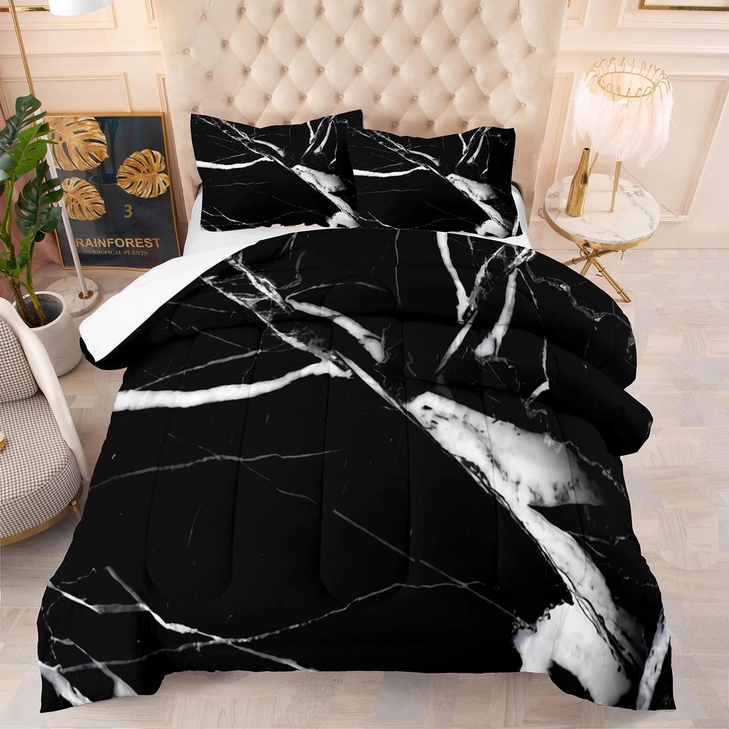Пододеяльник с абстрактным черным золотом и мрамором, наволочки, комплект постельного белья Twin Queen King 200x200, роскошный скандинавский дизайнер