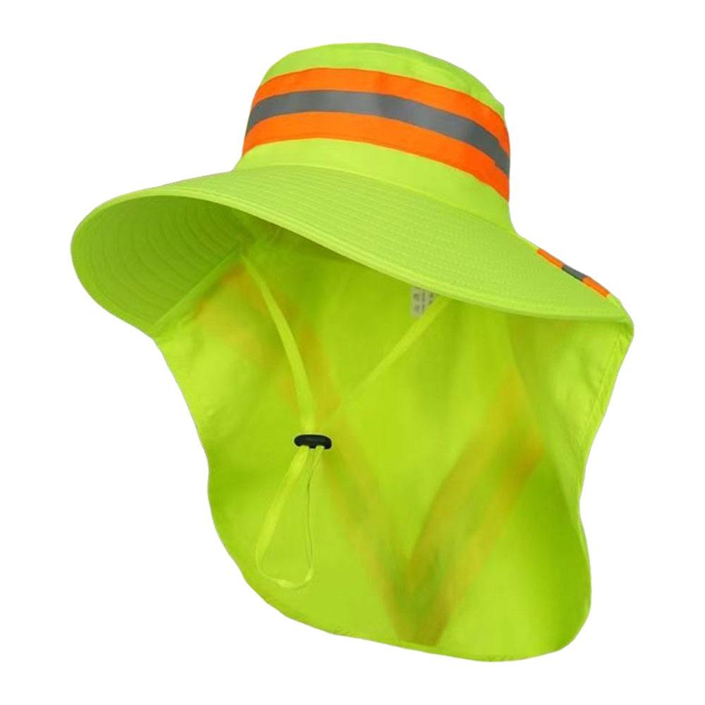 Summer Reflective Sun Hat Large Brim Sun Hat New Bucket Hat Sanitation Worker