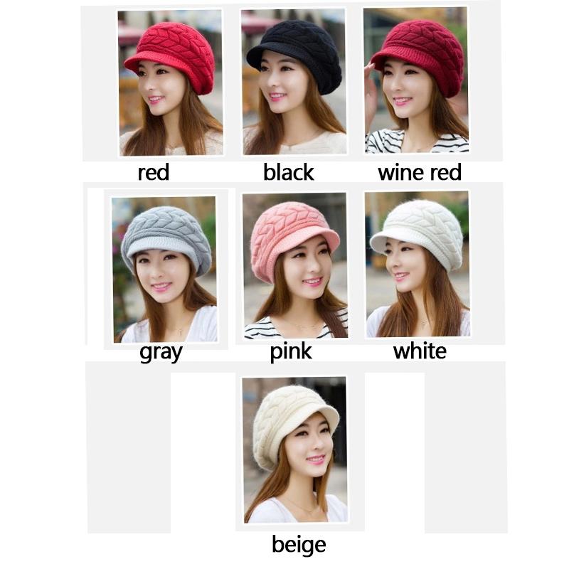 Winter Hats For Women Winter Beanies Knit Women's Hat Ladies Beanie Girls Skullies Caps Bonnet Femme Snapback Wool Warm Hat