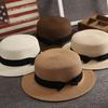 Women's Wide-Brim Straw Fedora: Sun Protection, Summer Vacation Beach Hat with Bow