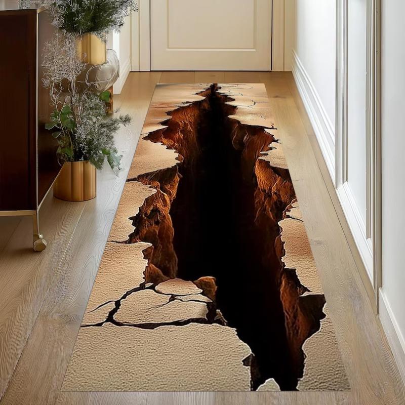 3D Ковер с градиентом океана и неба, Фотореалистичный ковер-дорожка с принтом пляжной волны и облаков, Иммерсивный морской пейзаж, напольный коврик для декора коридора