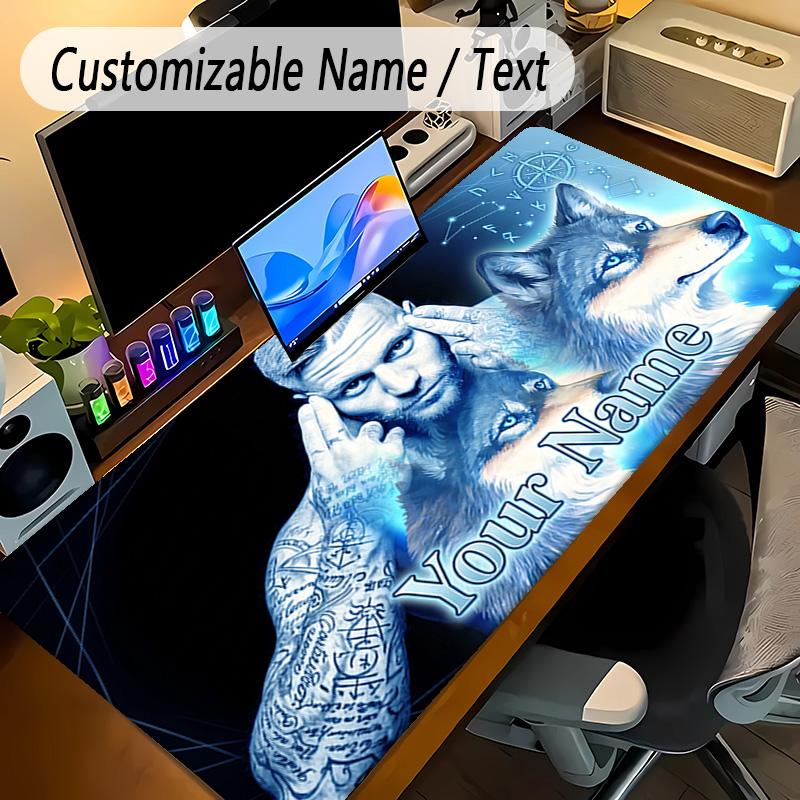 Large Mouse PadKontra K Custom Name Text Personalized Desk Mat Non Slip Gaming Pad