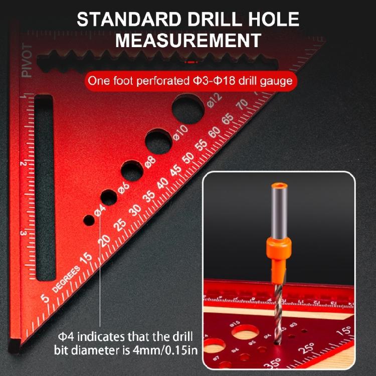 Угольник столярный Инструмент для плотника Алюминиевые треугольники Линейка Инструмент для каркасных работ Измерение углов в деревообработке Линейки