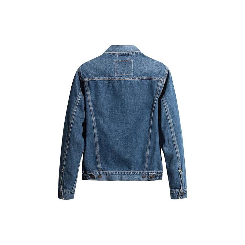Levis Хлопковая джинсовая куртка с длинным рукавом на пуговицах унисекс куртки синего цвета 85248-0019