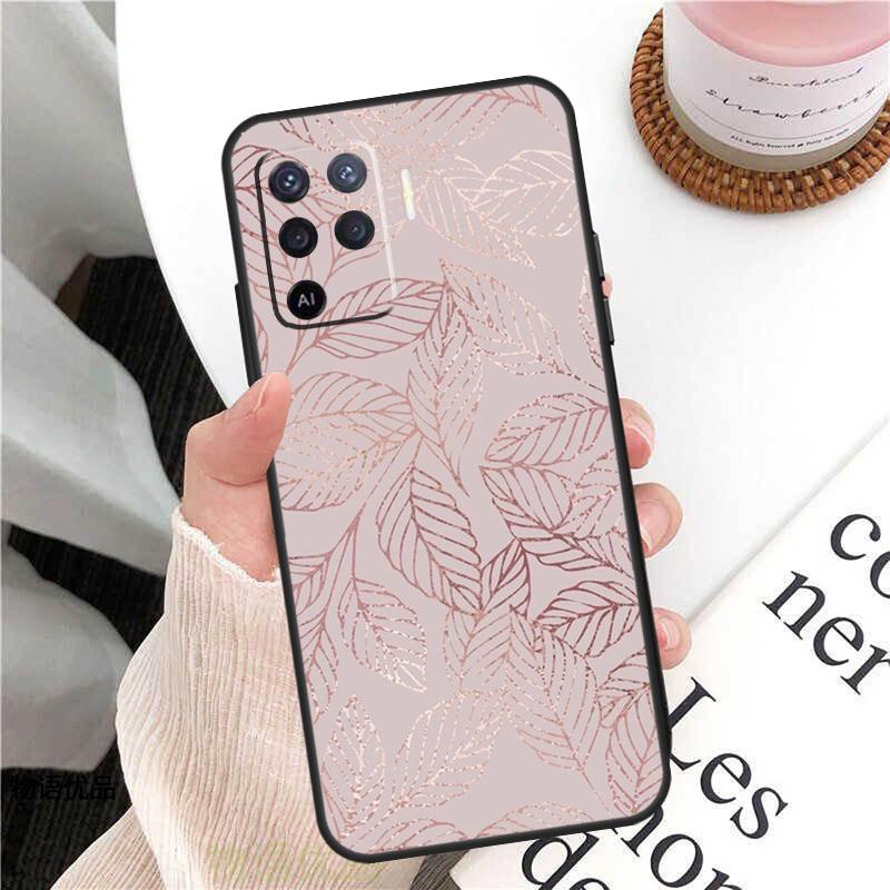 Чехол в стиле Rose Gold для Oppo A18 A74 A57 A17 A77 A38 A58 A78 A98 A54 A94 A80 A60 A40 A96 A76 A16 A15 A5 Pro