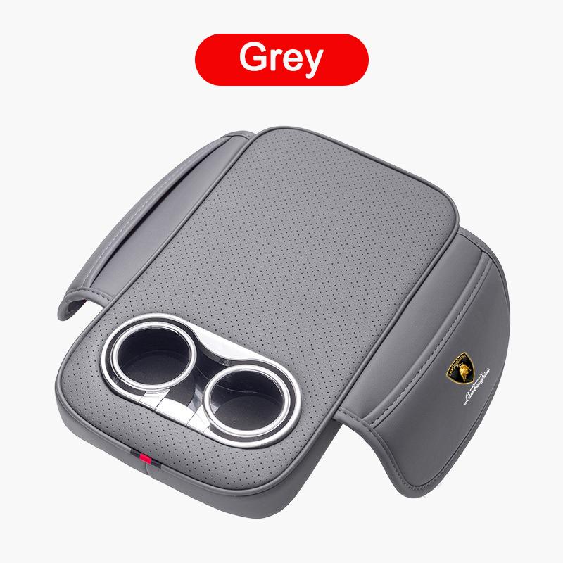 Leather Car Center Console Armrest Cushion 2 Cup Holder For Lamborghini LP570 LP610 Urus LP700 LP770 Gallardo Aventador Keyring VV3