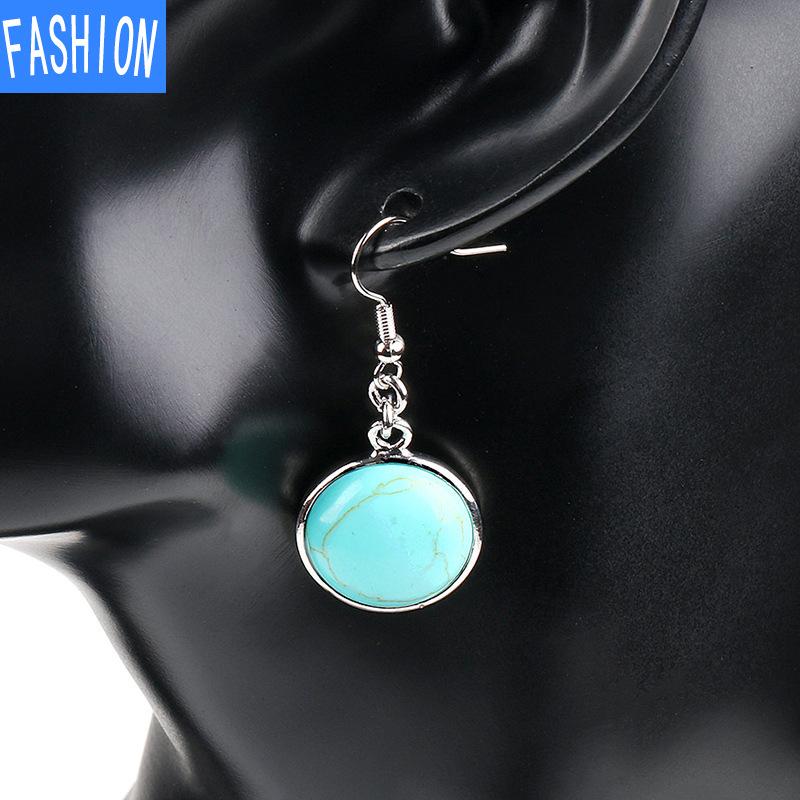 Простые стильные круглые серьги, модные серьги с натуральными кристаллами, женские серьги с рыболовным крючком