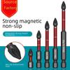 Tungsten Steel Magnetic Electric Screwdriver Set with Non-Slip Grip - High Hardness Cross-Head for Hand Drills.