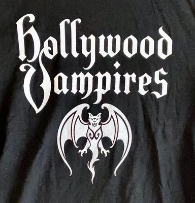 Футболка Hollywood Vampires Рок-футболка Мужская Маленький Размер Концертная Футболка Унисекс Футболка