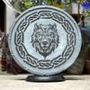 Majestic Lion Viking Round Shield Handcrafted Wooden Norse Warrior Shield for Cosplay, LARP, Battle Reenactment Wall Decor