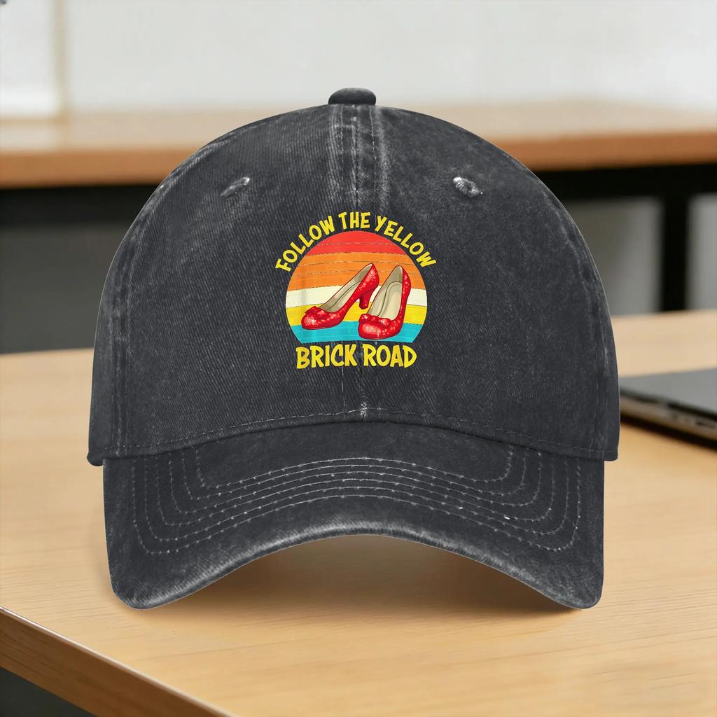 Follow The Yellow Brick Road Retro Casual Baseball Cap For Female Male Summer Outdoor Sport Trucker Hat Fashion Baseball Caps