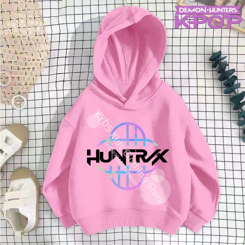 Одежда для маленькой девочки K-Pop Охотники на демонов Толстовка Девичья мода Повседневная толстовка Кино Новинка Детская K-Pop Охотники на демонов Толстовки с капюшоном