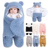 HEARTST Детская зимняя пеленка-кокон Пушистая пеленка-кокон для сна младенца Детские товары для новорожденных Плюшевый слип и приемная пеленка Предотвращает ночные вздрагивания Нежная к машинной стирке