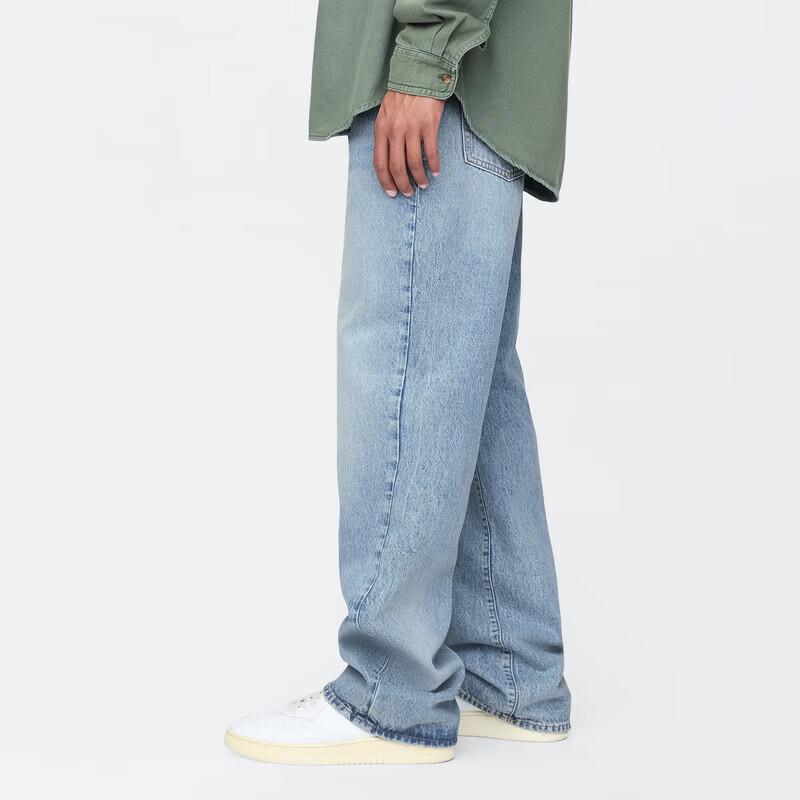 Gap Мужские ретро выстиранные свободные прямые джинсы