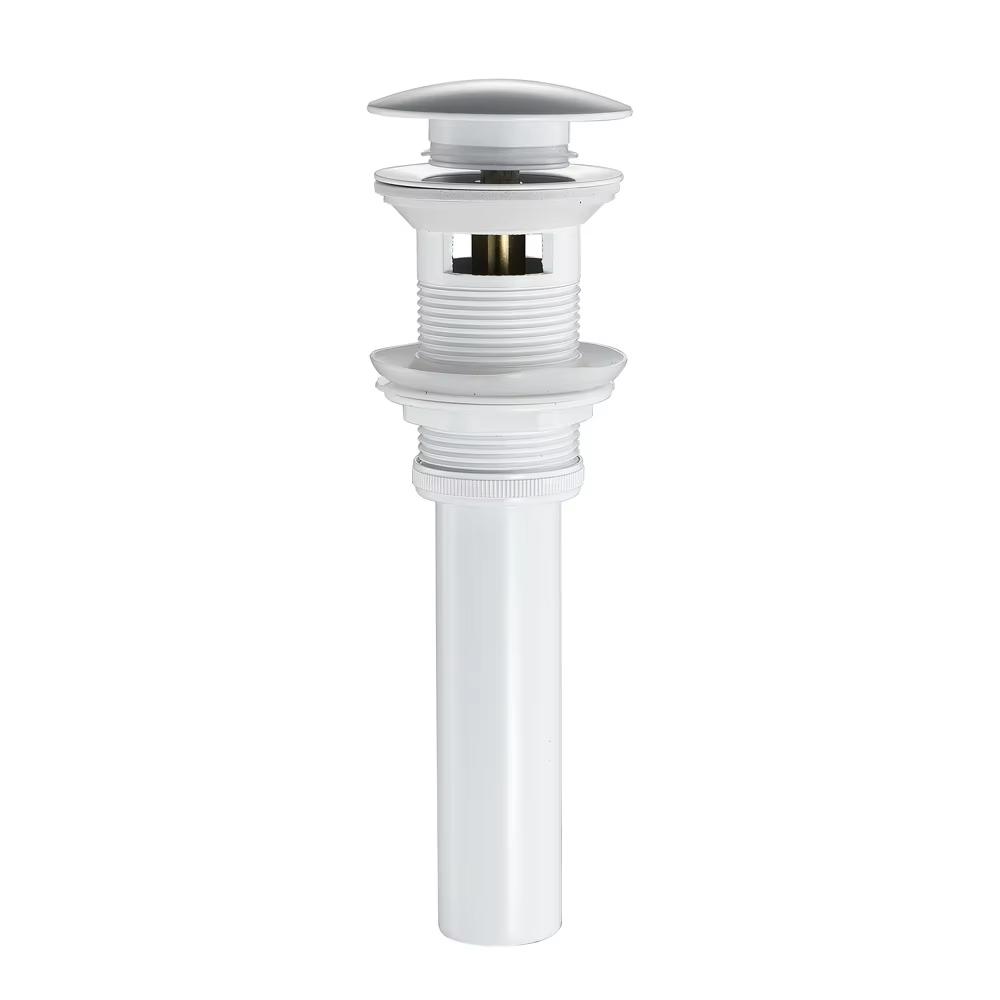 White Pop up Drain Bathroom Brass Wash Basin Sink Water Drain with Overflow Hole