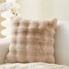 Cream Style Pillow Light Luxury Rabbit-like Plush Pillowcase Plush Living Room Home Sofa Bedroom Bedside Beige Backrest