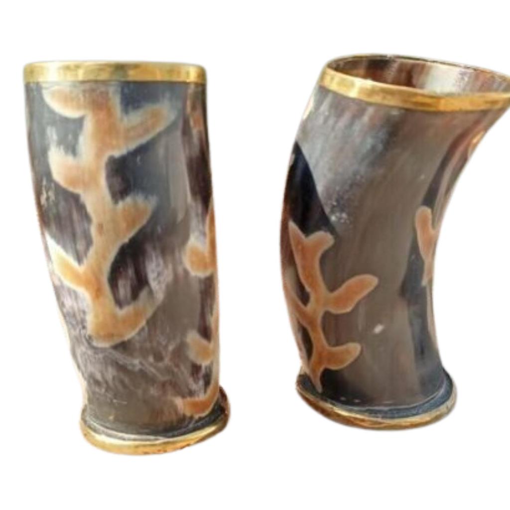 2 шт. персонализированные пользовательские кружки для питья в стиле викингов из бычьего рога, натуральные рождественские подарки