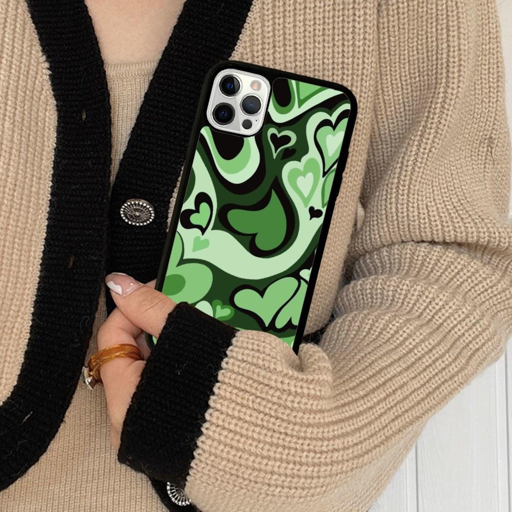 Чехол для телефона 'Сердечный Круг' Силикон PC+TPU Для Для iPhone 11 12 13 14 15 16 Plus Pro Max Чехол